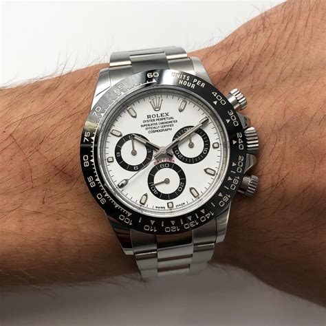 rolex daytona panda white dial|Rolex panda daytona for sale.